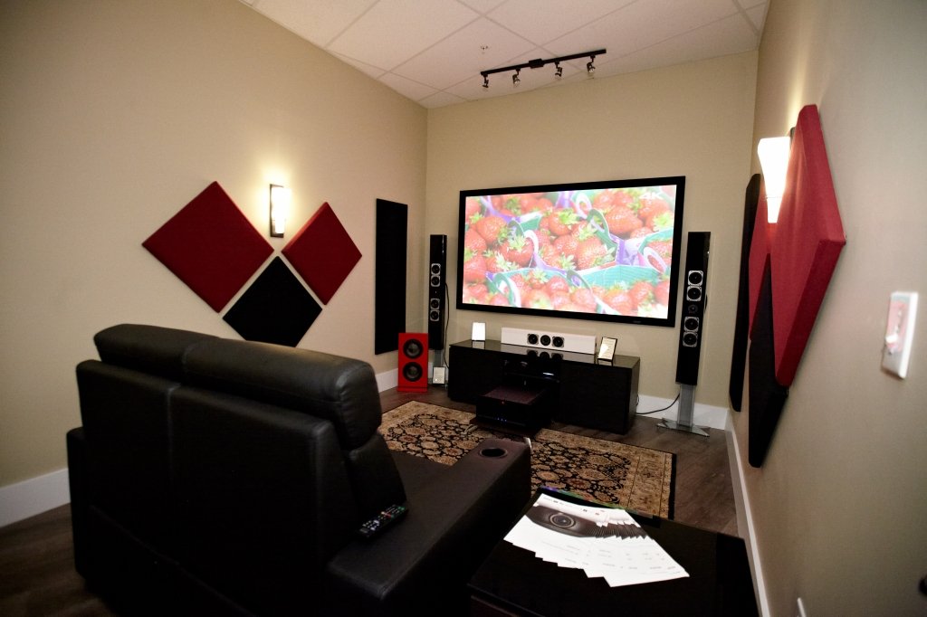 Home Theater with Sony 4K Projector and Stewart Filmscreen